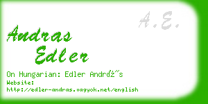 andras edler business card